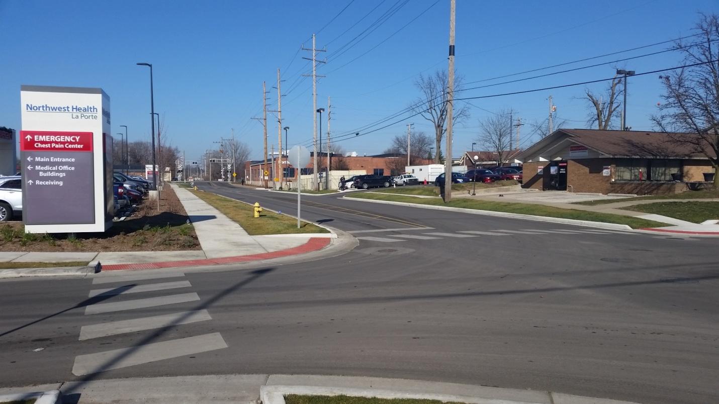 Intersection of State and Tyler from Tyler Street northbound.